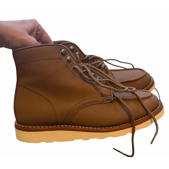 NEW Thursday Boot Co Diplomat Moc Toe Boots Mens 8.5 Brown Leather Vibram Wedge main image 9